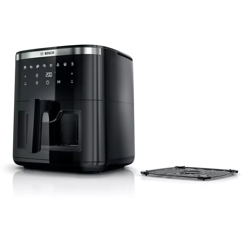 Fritadeira de ar quente Bosch Serie 6 MAFS2671B aparelho individual 7,2 L modelo de bancada 1800 W fritadeira de ar quente preta