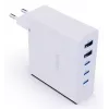 Carregador rápido Verico MOJO GaN 140W multi-porta USB-C e USB-A para portáteis, smartphones e tablets, branco