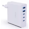 Carregador rápido Verico MOJO GaN 140W multi-porta USB-C e USB-A para portáteis, smartphones e tablets, branco