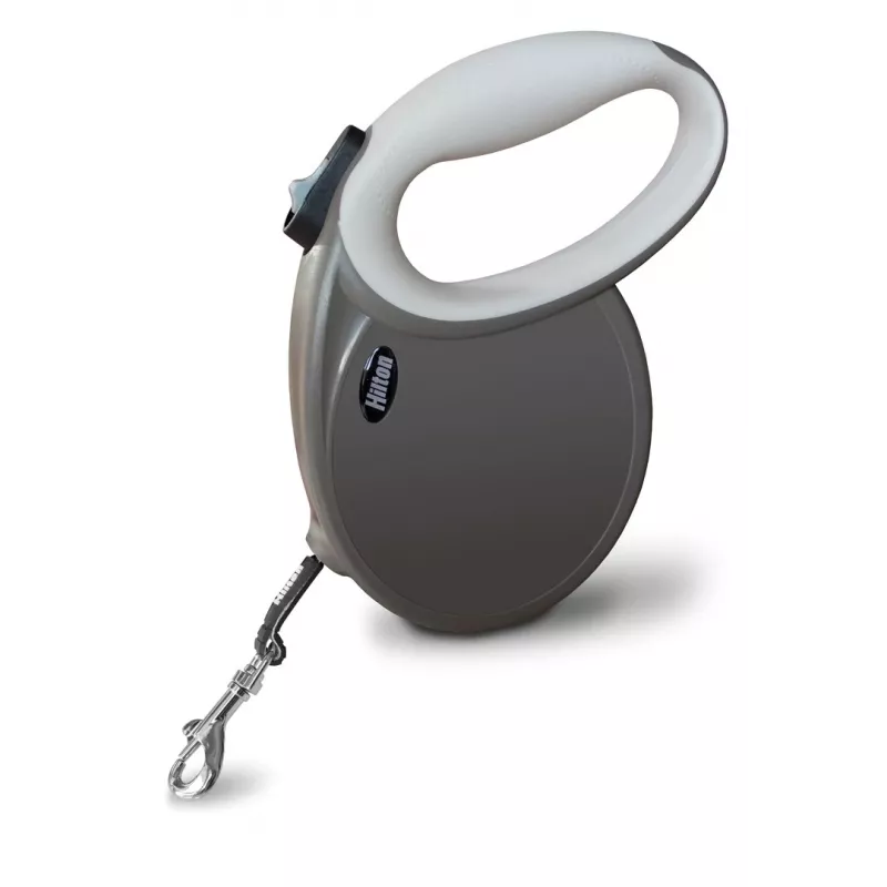 Treia retrátil Hilton Smart Dog Tape XL 7 m para cães até 40 kg — castanho/bege