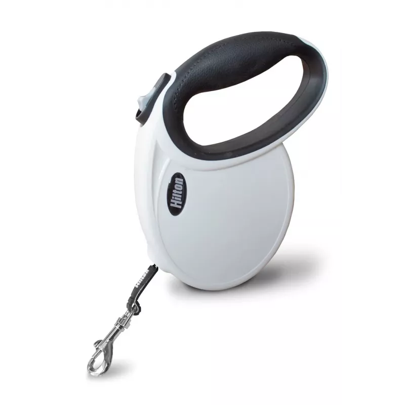 Treia automática para cães Hilton Smart Dog Tape M — 4 m, para cães até 20 kg, branco-preto