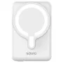 Powerbank SAVIO BA-13 10000 mAh com saída de 20 W e carregamento sem fios, branco
