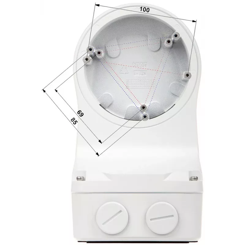 Suporte de montagem em mastro para câmaras dome TR-JB07/WM03-G-IN