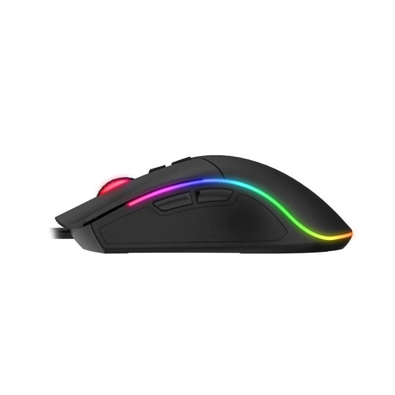 Rato gaming HAVIT MS1001S V2 sensor ótico RGB com fios preto-cinzento