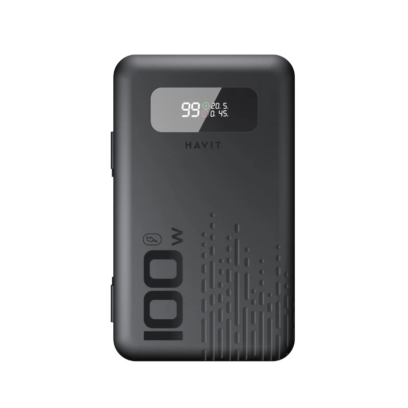 Powerbank portátil HAVIT PB5212 20000mAh — bateria externa de alta capacidade (preto)