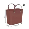 Cesto de roupa Rotho Multibag Albula Style 25L, vermelho ferro