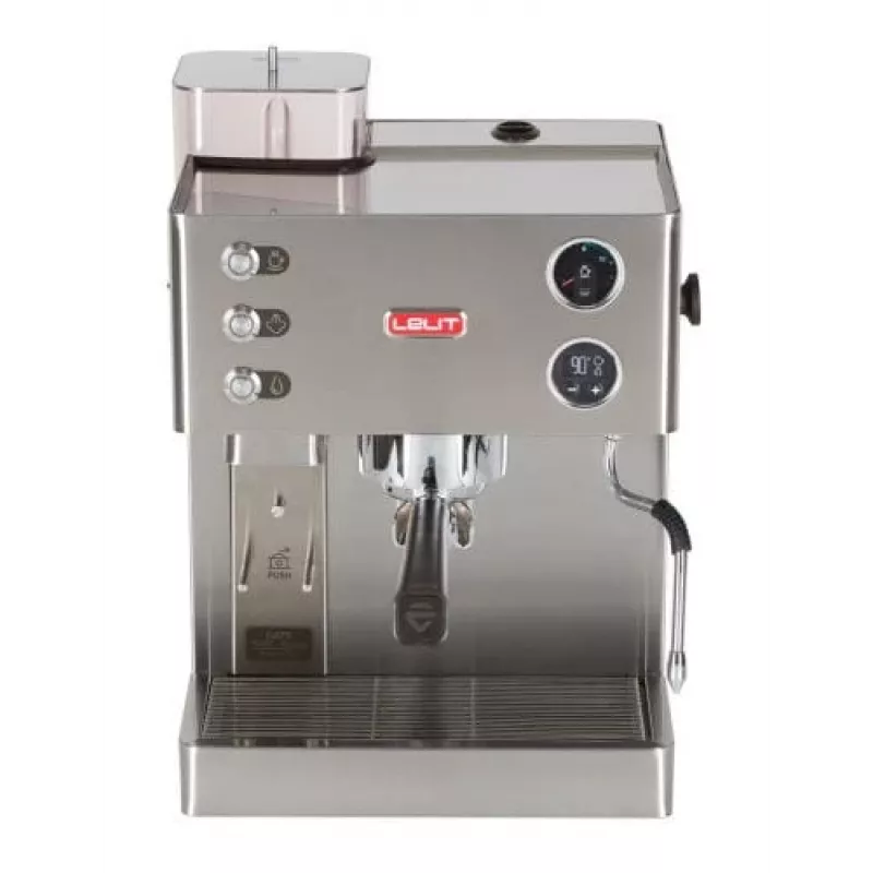 Lelit Kate PL82T, máquina de café expresso, 2,5 l, grãos de café, café moído, moinho integrado, 1200 W, inox