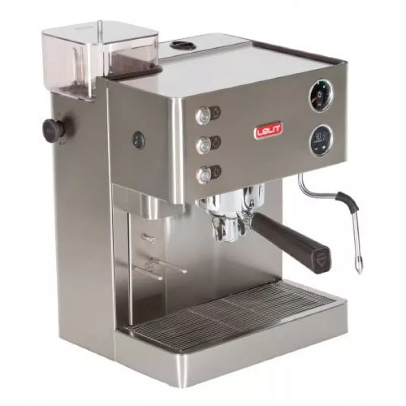 Lelit Kate PL82T, máquina de café expresso, 2,5 l, grãos de café, café moído, moinho integrado, 1200 W, inox