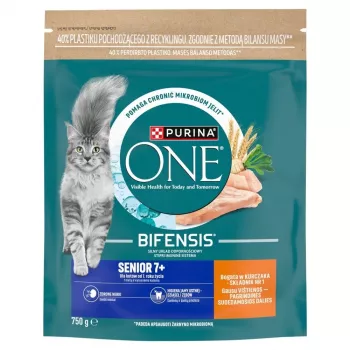 Purina Nestlé Purina ONE comida para gatos 7+ com frango e cereais integrais 750 g