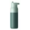 LARQ PureVis 2 garrafa de água autolimpante em aço inoxidável 680 ml, tampa de rosca, bateria integrada, 20 dias de autonomia, verde
