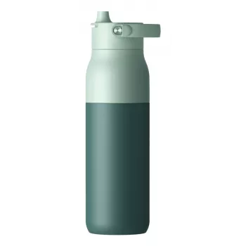 LARQ PureVis 2 garrafa de água autolimpante em aço inoxidável 680 ml, tampa de rosca, bateria integrada, 20 dias de autonomia, verde