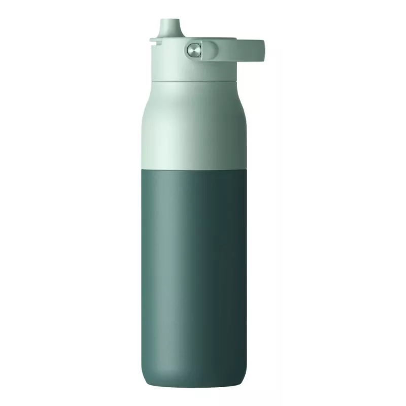 LARQ PureVis 2 garrafa de água autolimpante em aço inoxidável 680 ml, tampa de rosca, bateria integrada, 20 dias de autonomia, verde