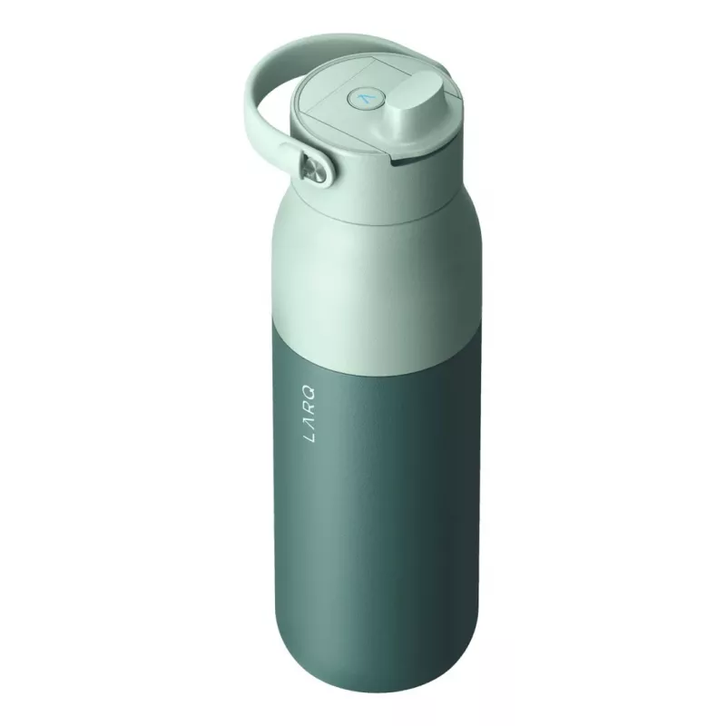 LARQ PureVis 2 garrafa de água autolimpante em aço inoxidável 680 ml, tampa de rosca, bateria integrada, 20 dias de autonomia, verde