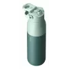 LARQ PureVis 2 garrafa de água autolimpante em aço inoxidável 680 ml, tampa de rosca, bateria integrada, 20 dias de autonomia, verde