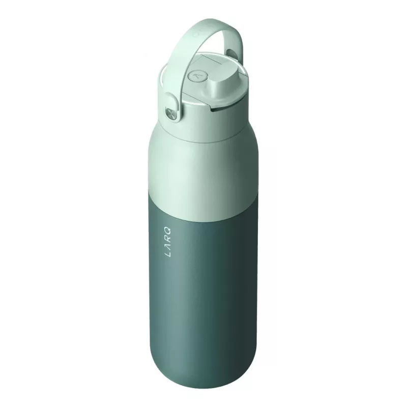 LARQ PureVis 2 garrafa de água autolimpante em aço inoxidável 680 ml, tampa de rosca, bateria integrada, 20 dias de autonomia, verde