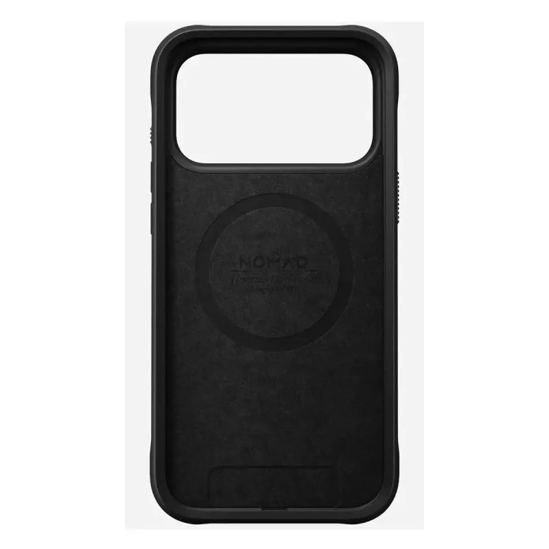 Capa para telemóvel Nomad Rugged Leather Case para iPhone 17 Pro Max, capa, pele + TPU + PC, compatível com ecrã de 17,5 cm (6,9 polegadas), preto