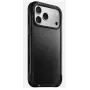 Capa para telemóvel Nomad Rugged Leather Case para iPhone 17 Pro Max, capa, pele + TPU + PC, compatível com ecrã de 17,5 cm (6,9 polegadas), preto