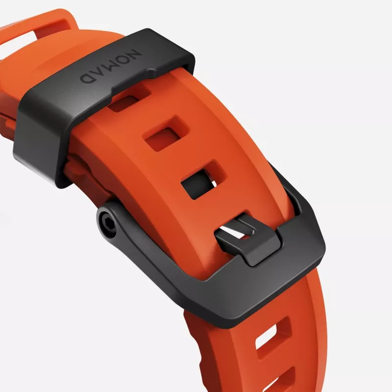 NOMAD Rocky Point bracelete para Apple Watch 46/49 mm, FKM e titânio, Magma/Black Hardware
