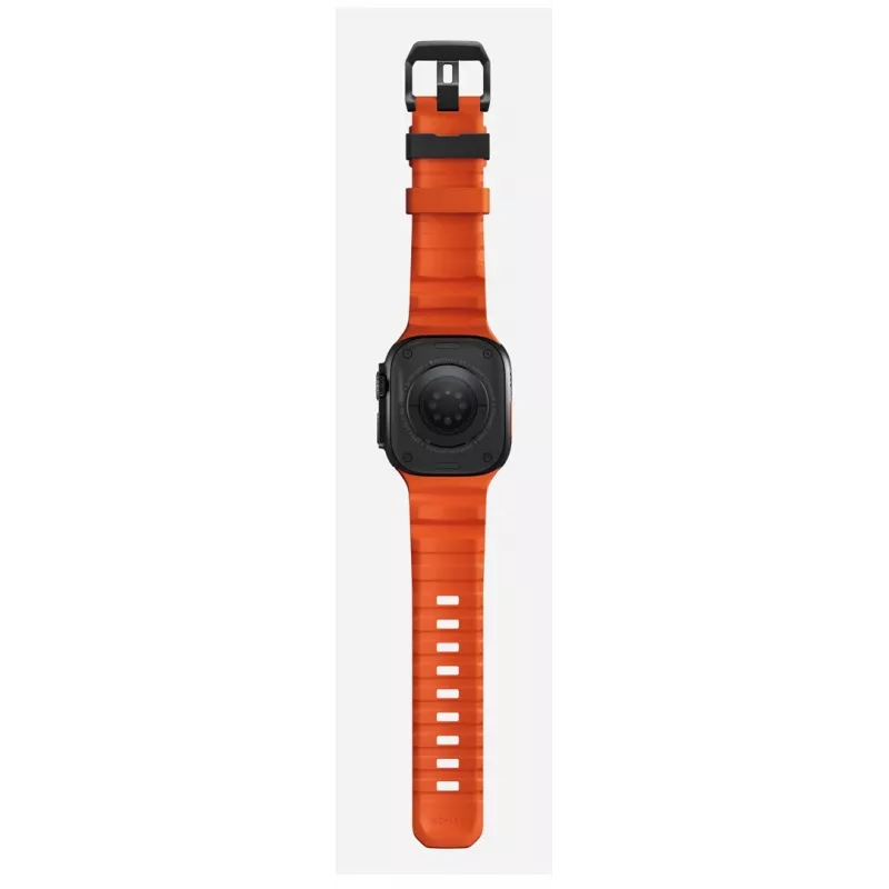 NOMAD Rocky Point bracelete para Apple Watch 46/49 mm, FKM e titânio, Magma/Black Hardware