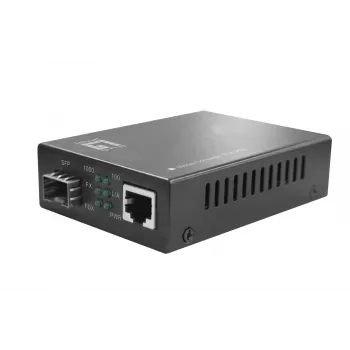 LevelOne Conversor de meios RJ45 para SFP Gigabit, PoE PSE