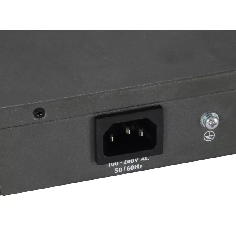 LevelOne Switch Gigabit PoE gerido L3 Lite de 52 portas, 4 x 10GbE SFP+, 48 saídas PoE, orçamento de potência PoE 400W