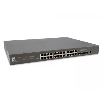 LevelOne GTP-2871 Switch de rede gerido L3 Gigabit Ethernet (10/100/1000) Power over Ethernet (PoE) cinzento