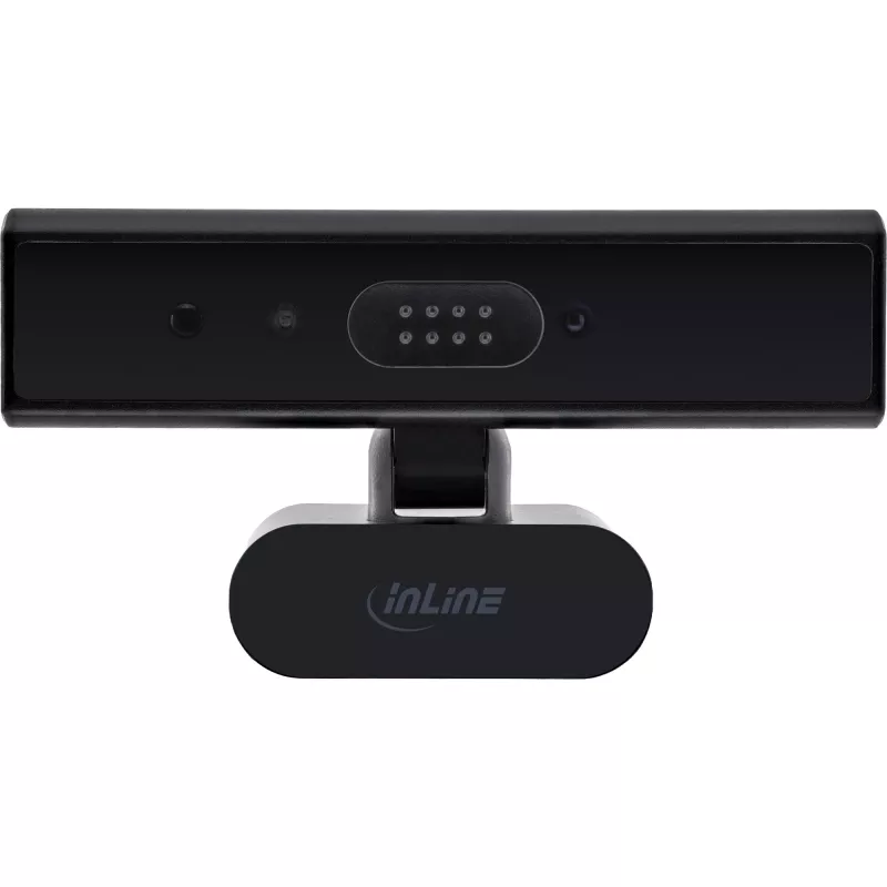 InLine 55365 Webcam 5MP com USB-C, autofoco, Windows Hello e obturador de privacidade