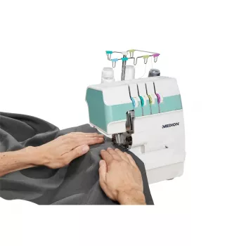 Medion Life Overlock SO90 máquina de costura (MD19169), turquesa/branco
