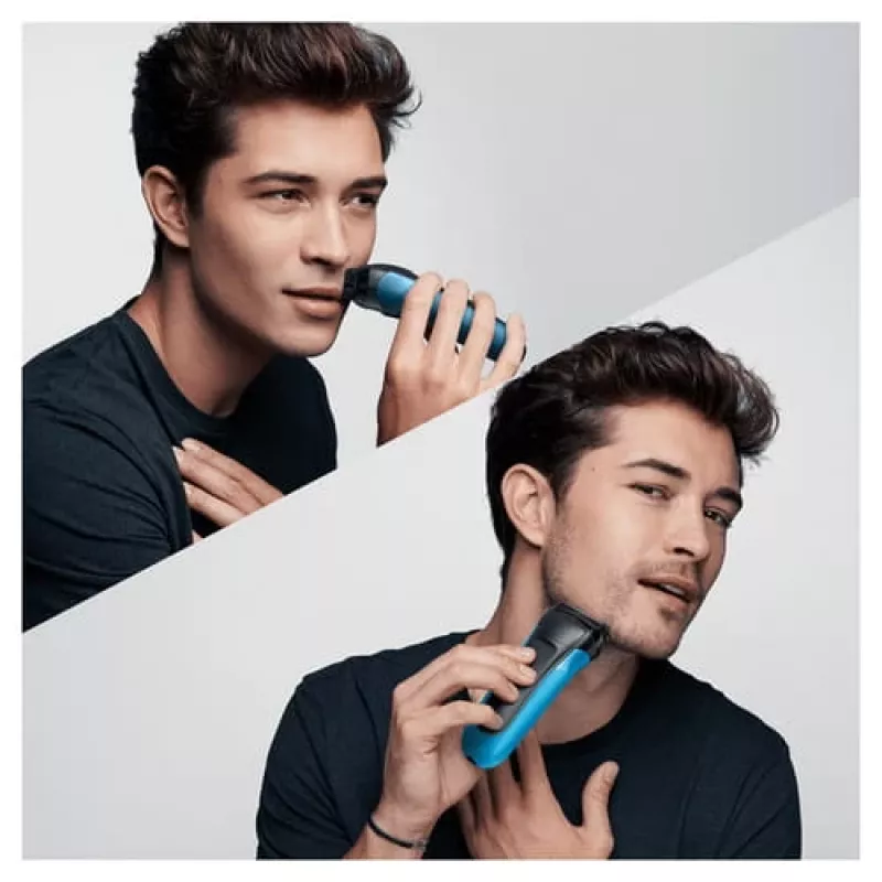 Braun Series 3 310s Máquina de barbear de lâmina Trimmer Preto, Azul