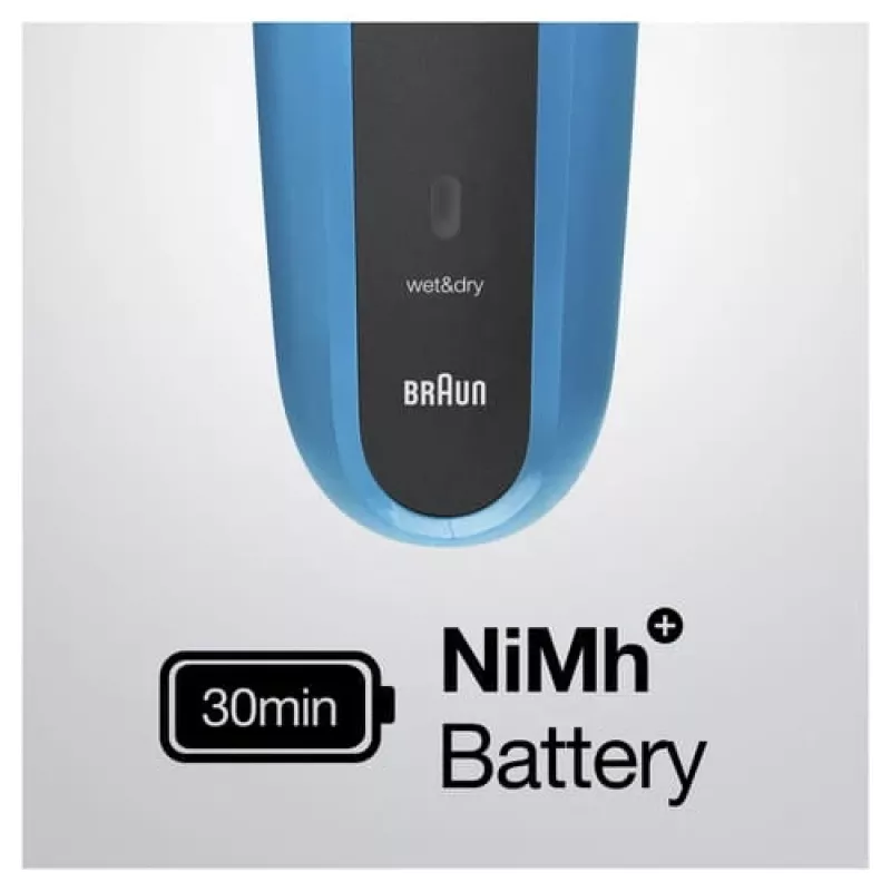 Braun Series 3 310s Máquina de barbear de lâmina Trimmer Preto, Azul