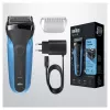 Braun Series 3 310s Máquina de barbear de lâmina Trimmer Preto, Azul