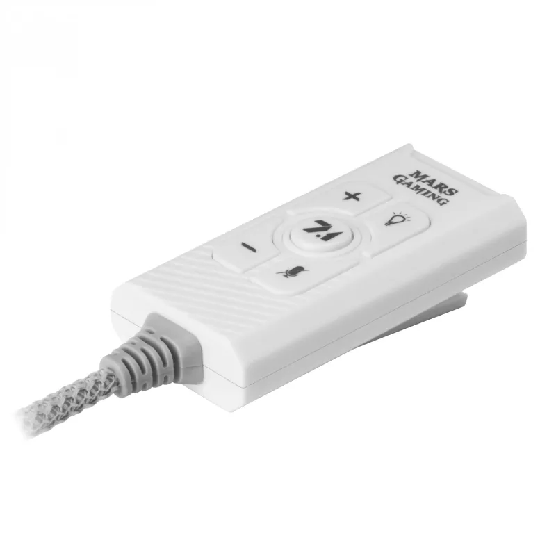 Placa de som Mars Gaming MSC2W 7.1 USB branco 3,5 mm