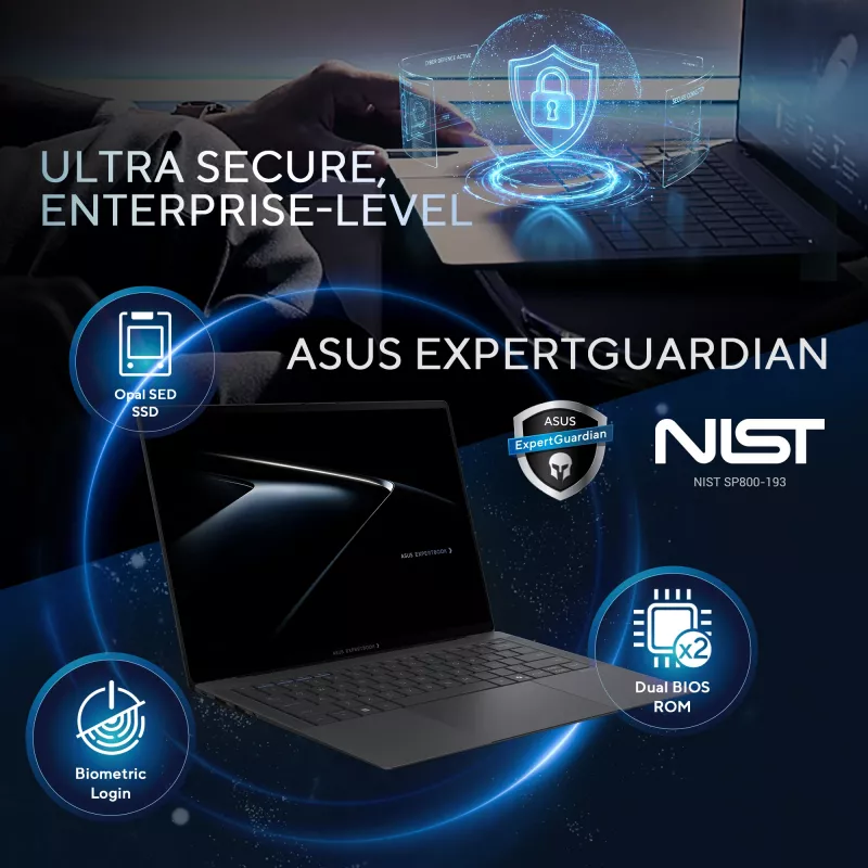 ASUS ExpertBook Ultra B9406CAA-TH0579X Copilot+ PC Intel Core Ultra 7 356H portátil 35,6 cm (14 polegadas) WQXGA+ 32 GB LPDDR5x-SDRAM 1 TB SSD Wi-Fi 7 (802.11be) Windows 11 Pro US International cinzento