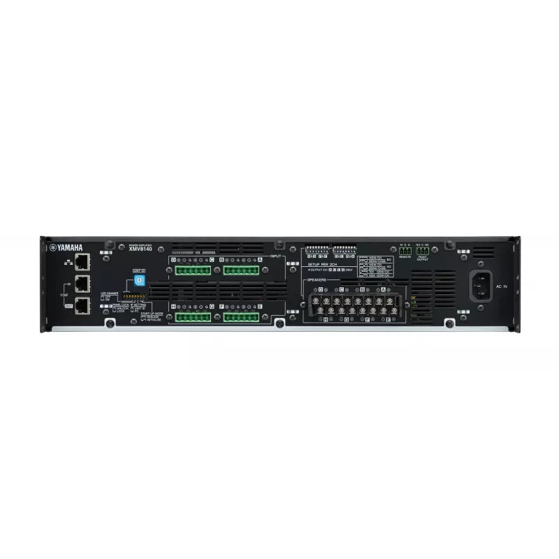 Amplificador de áudio Yamaha XMV8140 performance/palco preto, cinzento