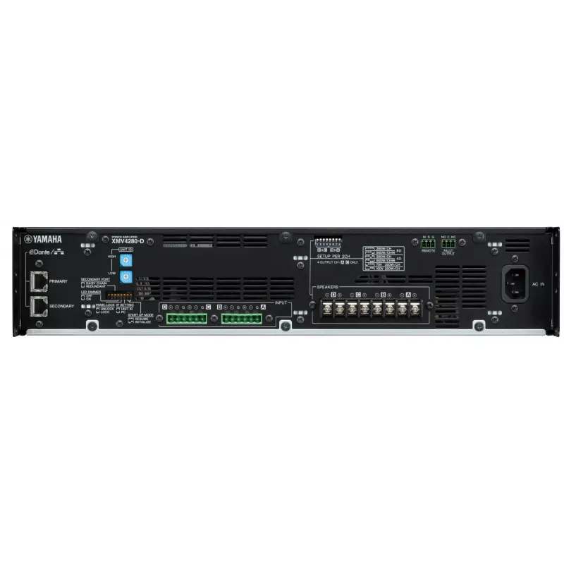 Amplificador de áudio Yamaha XMV4280-D performance/palco preto, cinzento