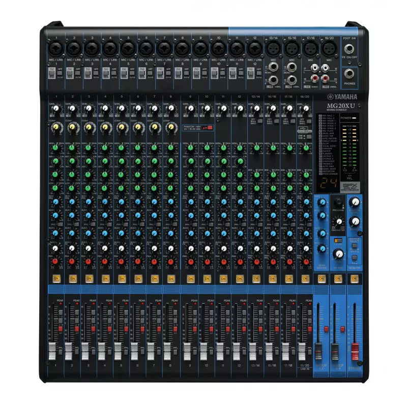 Misturadora de áudio Yamaha MG20XU 20 canais preto
