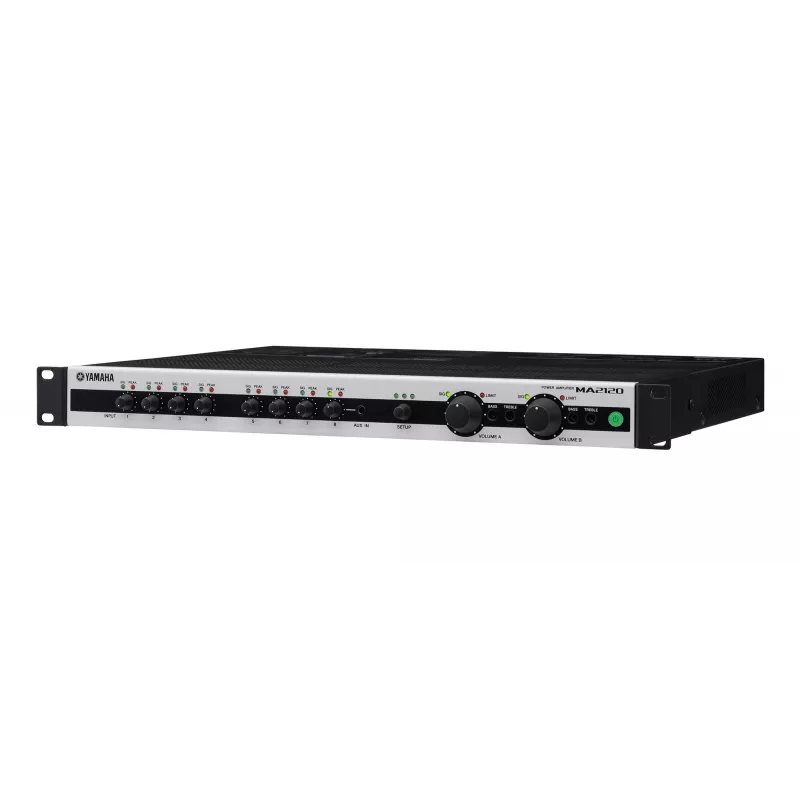Amplificador de áudio Yamaha MA2120 preto, cinzento