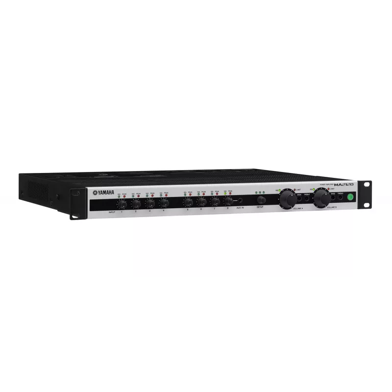 Amplificador de áudio Yamaha MA2120 preto, cinzento