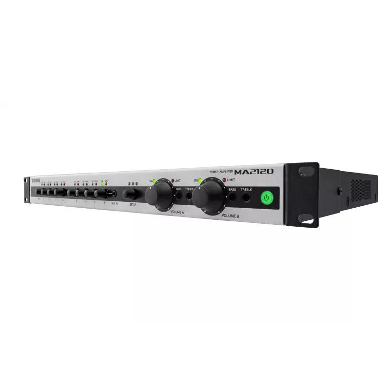 Amplificador de áudio Yamaha MA2120 preto, cinzento