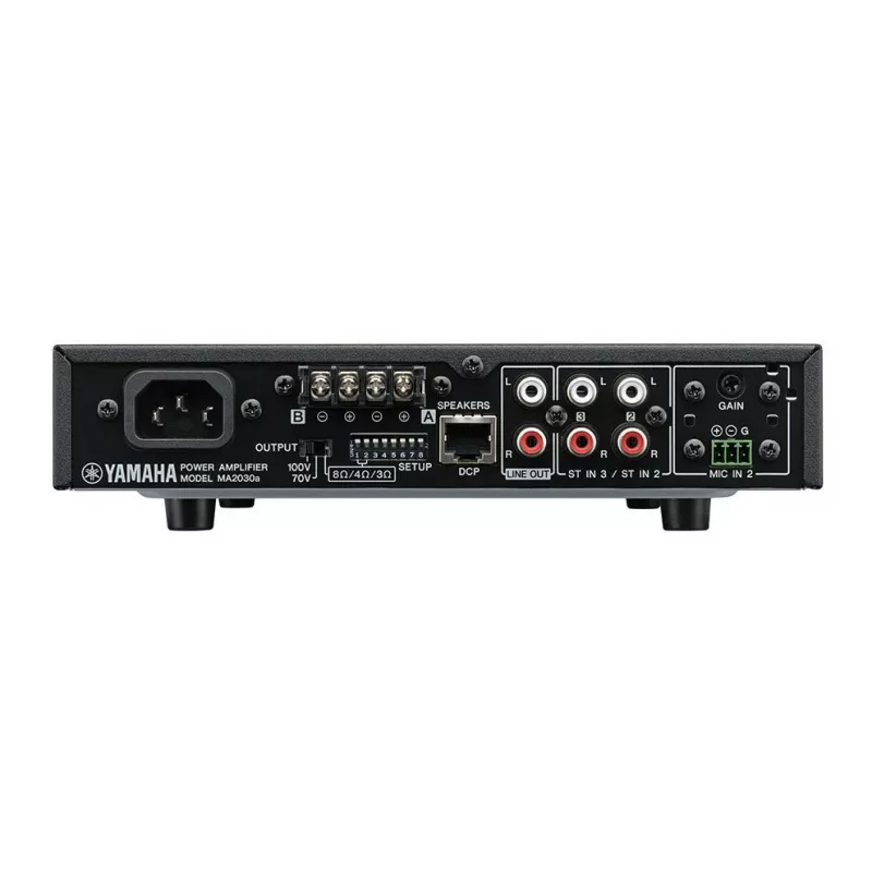 Amplificador de áudio Yamaha MA2030A 2.0 canais sistema ELA preto