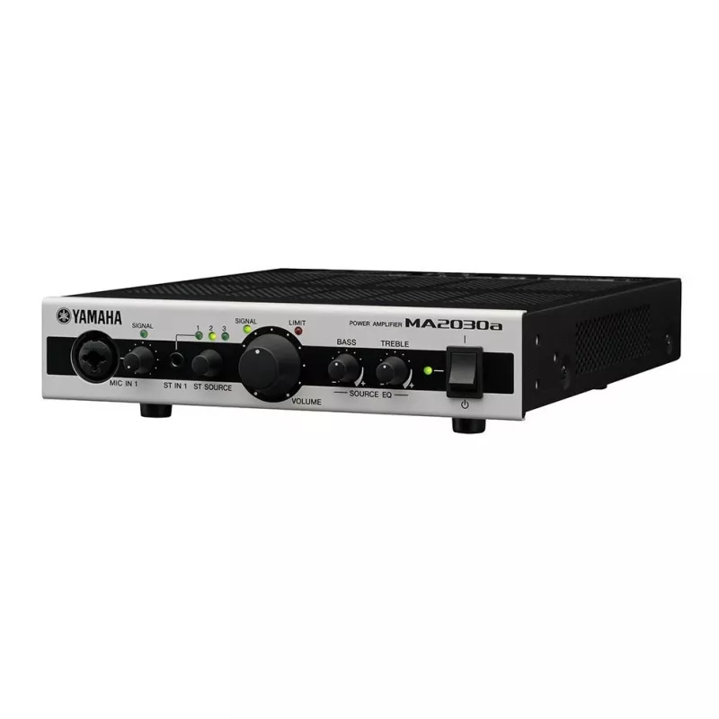 Amplificador de áudio Yamaha MA2030A 2.0 canais sistema ELA preto