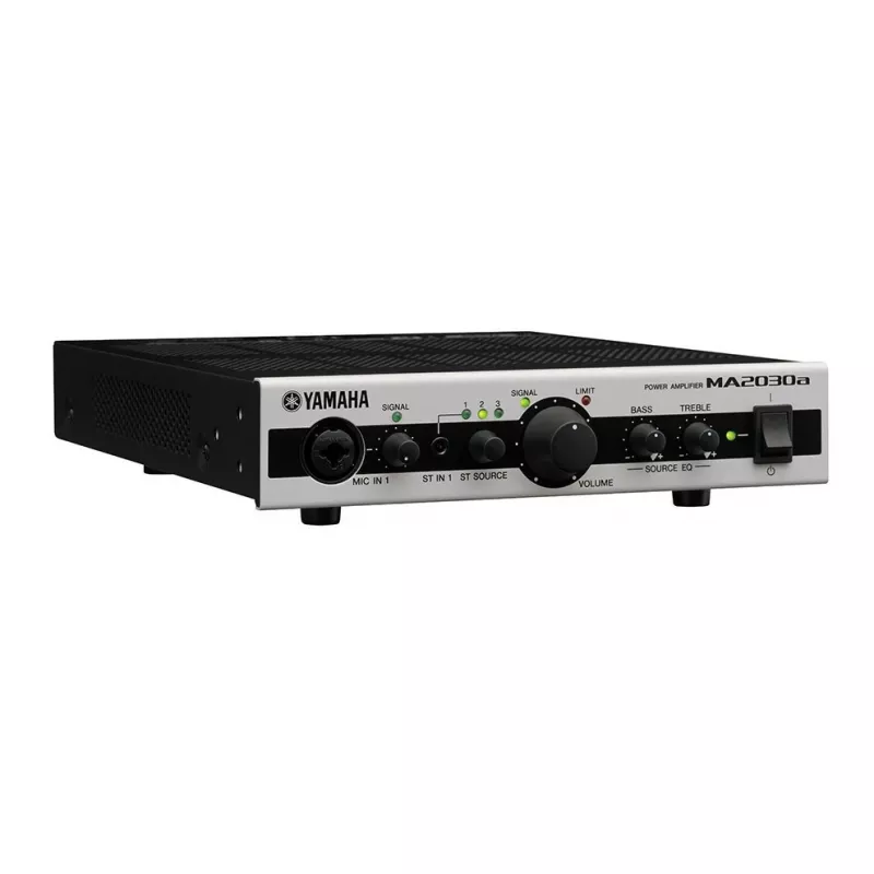 Amplificador de áudio Yamaha MA2030A 2.0 canais sistema ELA preto