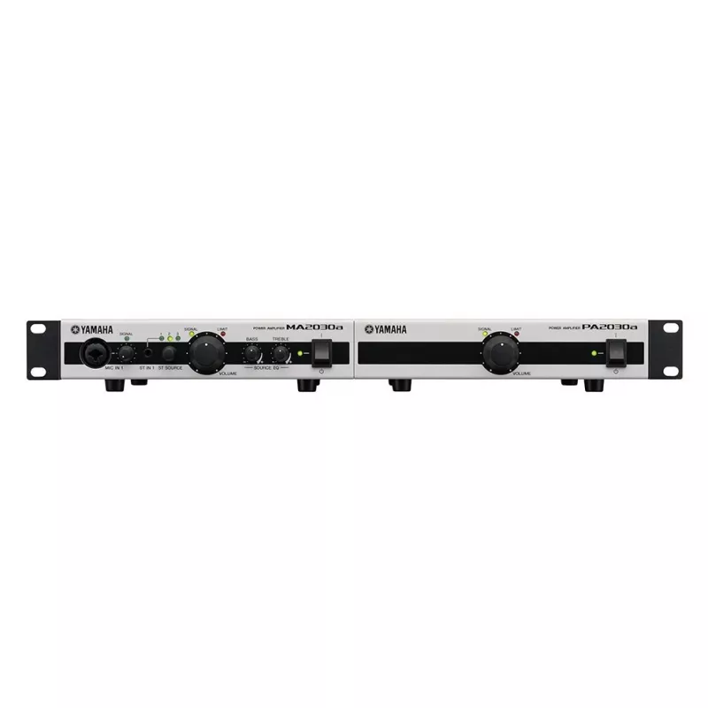 Amplificador de áudio Yamaha MA2030A 2.0 canais sistema ELA preto