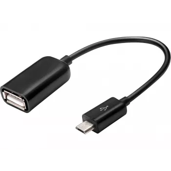 Sandberg Adaptador OTG MicroUSB M - USB F, Micro-USB B, USB A, USB 2.0, macho/fêmea, 0,48 Gbit/s, preto
