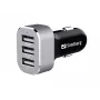 Sandberg Carregador Multi Car 3xUSB, automóvel, isqueiro, USB, 5 V, preto, prateado