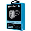 Sandberg Carregador Multi Car 3xUSB, automóvel, isqueiro, USB, 5 V, preto, prateado