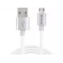 Sandberg Cabo MicroUSB reversível 1m, 1 m, USB A, Micro-USB A, prateado, branco