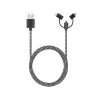 Sandberg 3in1 Lightning+MicroUSB+USB-C 1m, 1 m, Micro-USB A, USB A, macho/macho, preto, cinzento