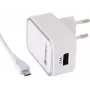 Sandberg Carregador de CA EU Micro-USB 2,4 A, para interiores, AC, 5 V, branco