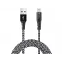 Sandberg Cabo Survivor Lightning 2 m, 2 m, Lightning, USB A, macho, macho, preto, cinzento